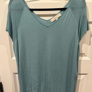 LOFT Women's Aqua Short Sleeve Tee